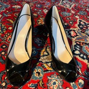 Cole Hawn patent-leather peep-toe heels - never worn